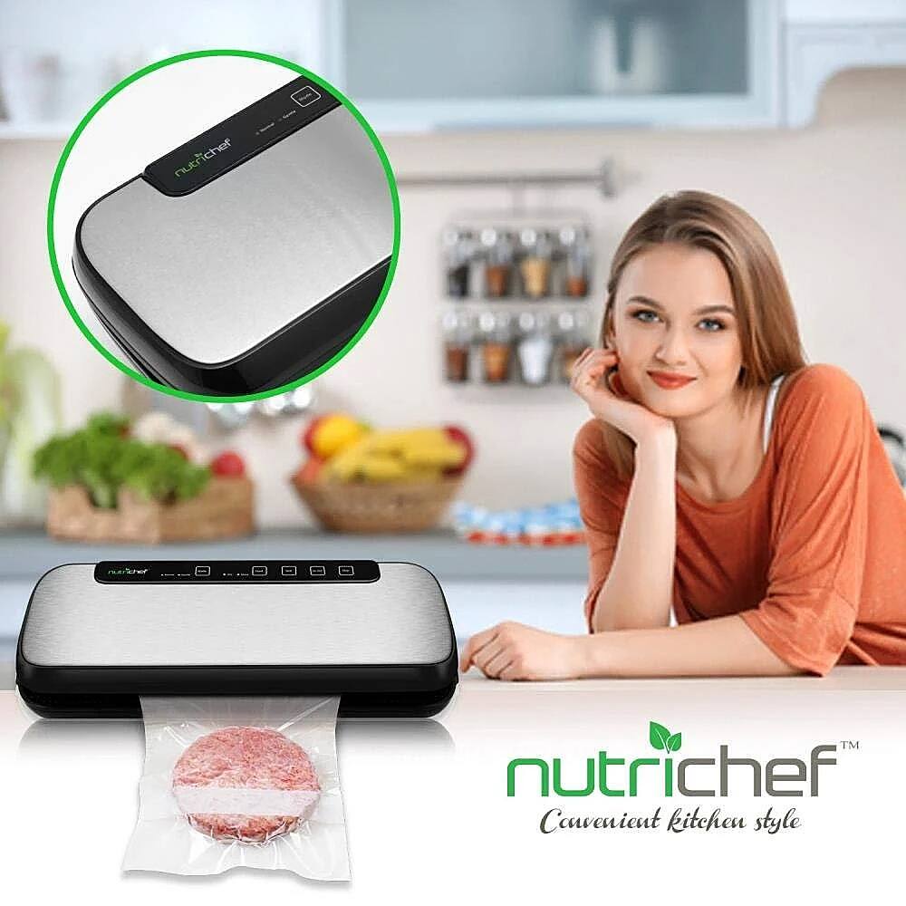 Alt View 40. NutriChef - Vacuum Sealer for Food, Kitchen - Stainless Steel.