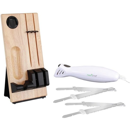 NutriChef Electric Kitchen Knife PKELKN16 White White PKELKN16 Best Buy