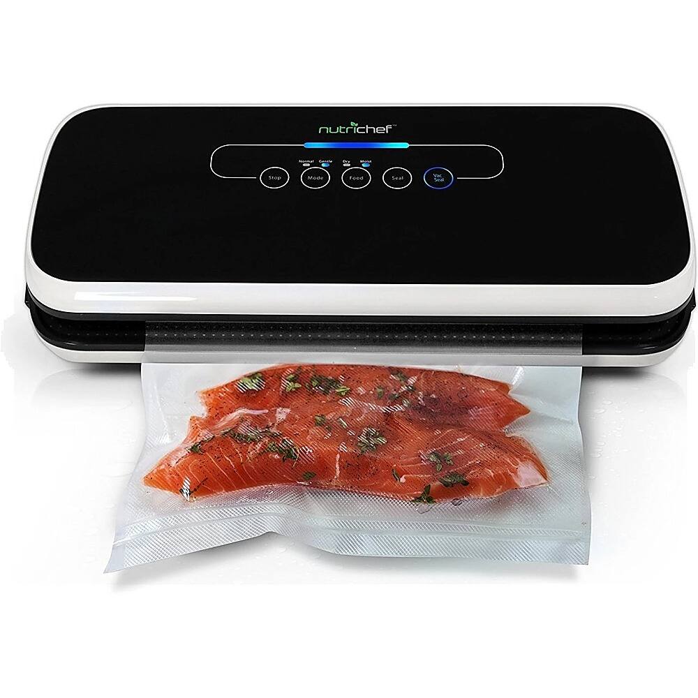 Front. NutriChef - Vacuum Sealer for Food - Black.