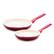 Angle. GreenPan - Rio Ceramic Non-Stick 8" & 10" Open Frypan Set - Red.