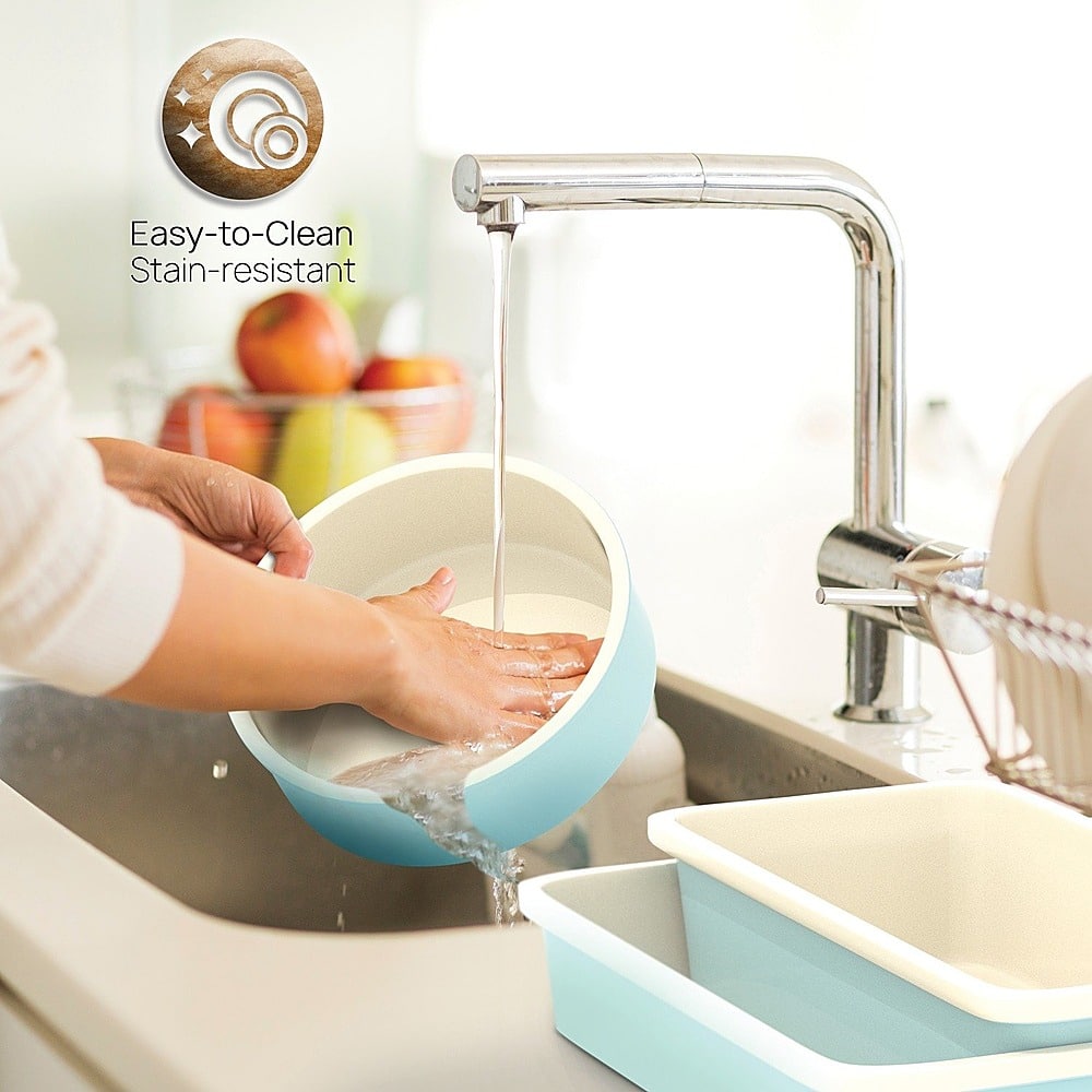 Alt View 16. NutriChef - 6-Piece Kitchen Oven Baking Pans NCBK6CT5 - Green, White - Green/White.