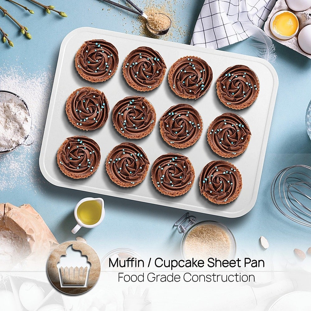 Alt View 19. NutriChef - 6-Piece Kitchen Oven Baking Pans NCBK6CT5 - Green, White - Green/White.