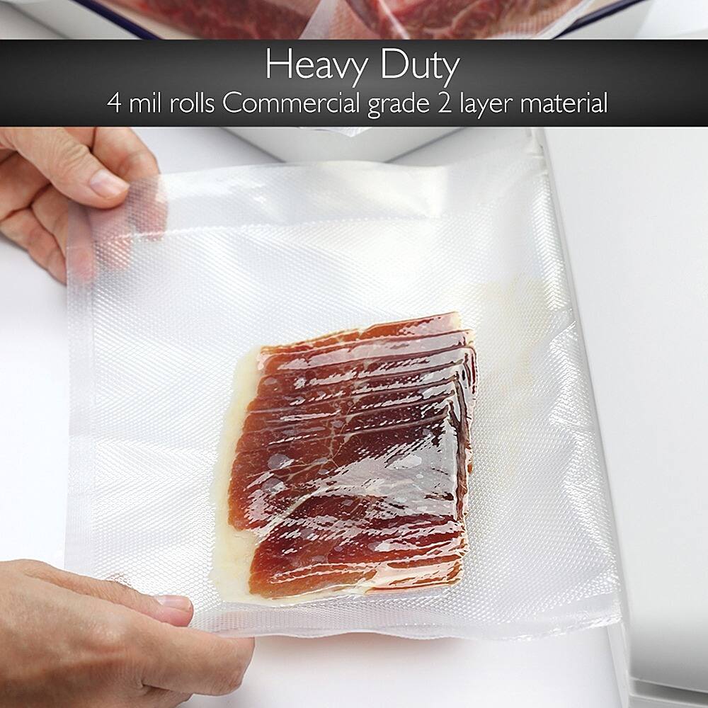 Alt View 17. NutriChef - Vacuum Sealer Food Storage Rolls 8" X 50' PRTPKVS12RL - Clear - Clear.