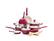 Angle. GreenPan - Rio Ceramic Non-Stick 16-Piece Cookware Set - Red.