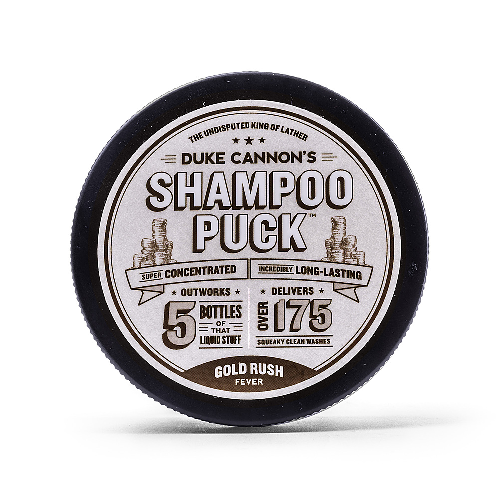 Left View: Duke Cannon - Shampoo Puck - Gold Rush Fever - Multi