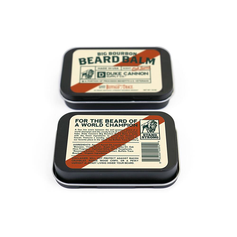 Angle. Duke Cannon - Buffalo Trace Big Bourbon Beard Balm - Tan.
