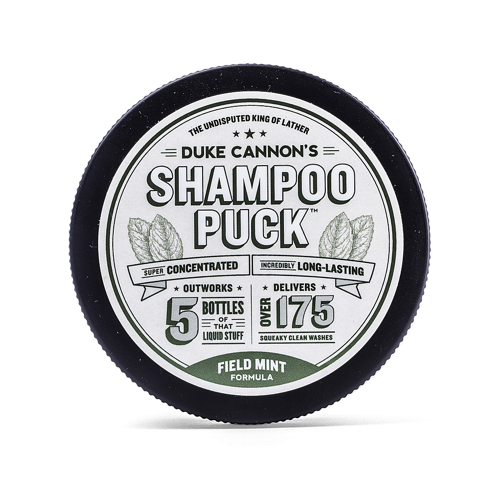 Left View: Duke Cannon - Shampoo Puck - Field Mint - Multi