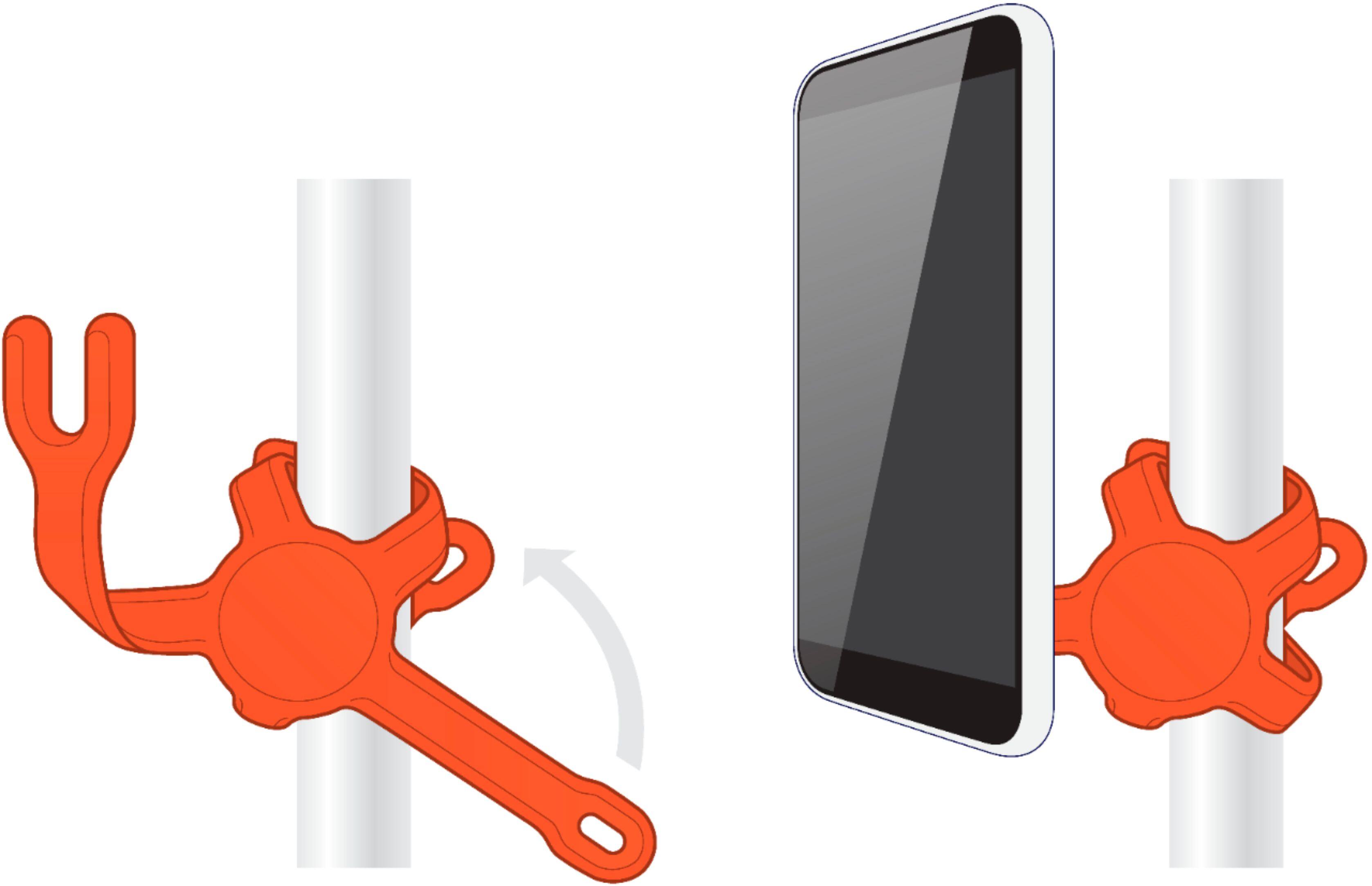 Alt View 16. PopSockets - PopMount Flex for Most Cell Phones - Tangerine.