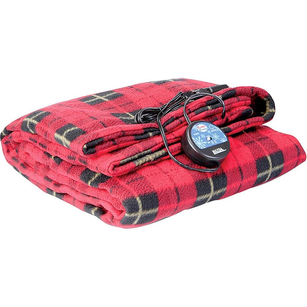 Front. MAXSA Innovations - Maxsa Comfy Cruise Blanket - 42" Width x 58" Length - Red Plaid.