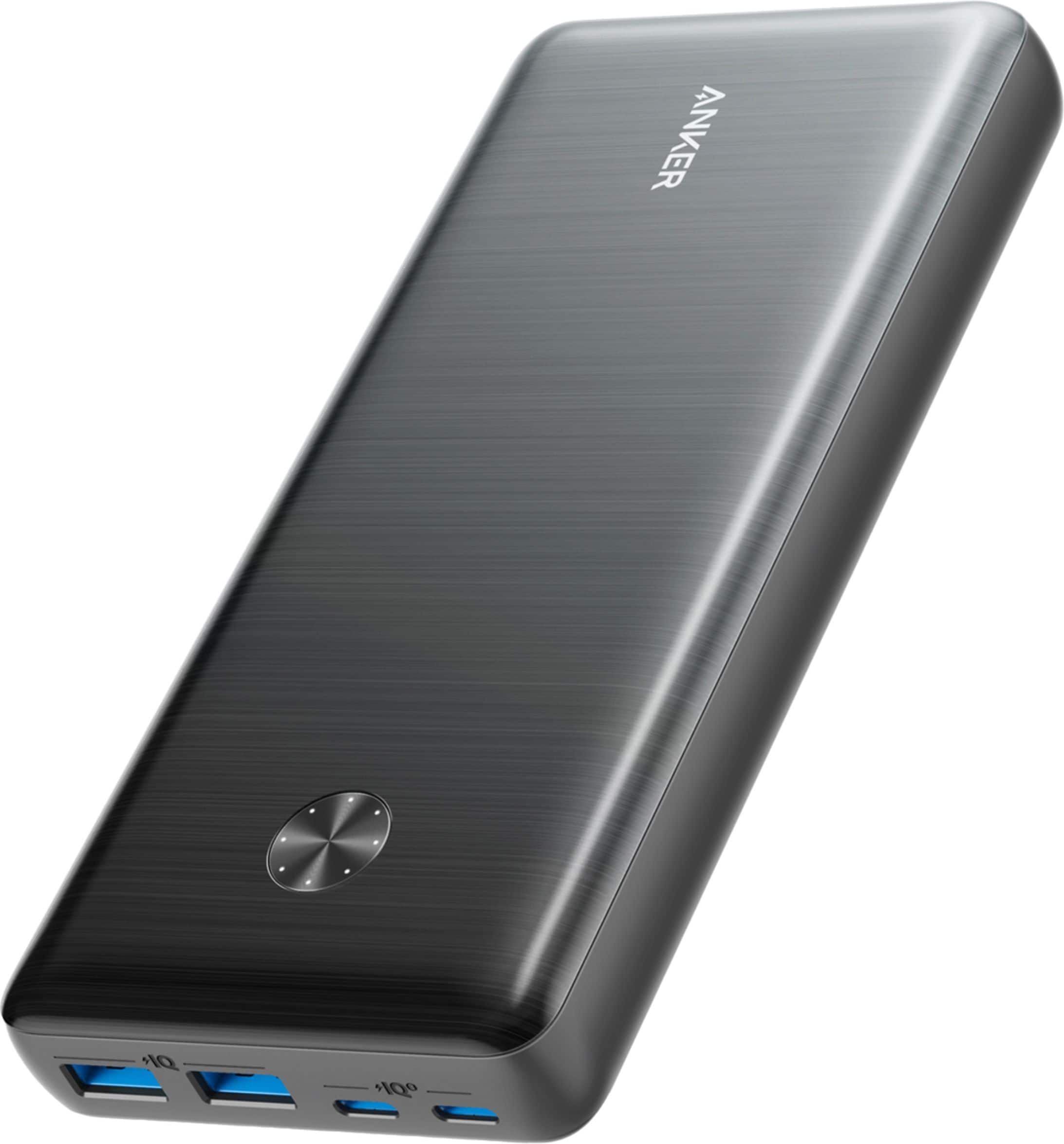 Front. Anker - PowerCore III Elite 25600 mah 87W USB-C PD Portable Charger - Black.