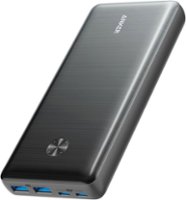 Anker - PowerCore III Elite 25600 mah 87W USB-C PD Portable Charger - Black - Front_Zoom