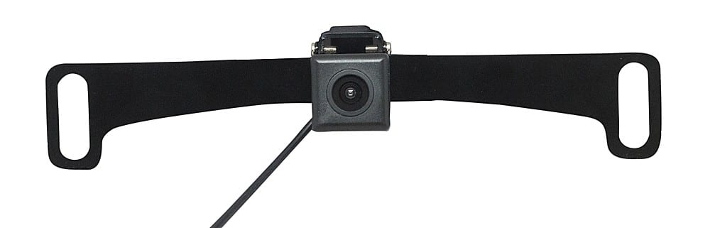 Front. EchoMaster - Universal License Plate Back-Up Camera with Dynamic Parking Lines - Black.