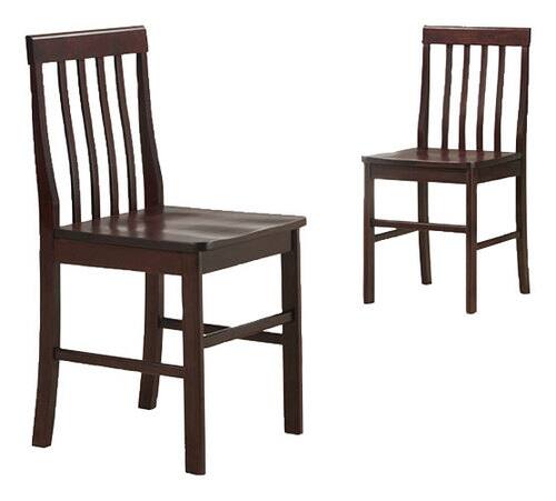 Front Standard. Walker Edison - Dining Chairs (Set of 2) - Espresso.