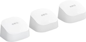 eero - 6 AX1800 Dual-Band Mesh Wi-Fi 6 System (3-pack) - White - Front_Zoom