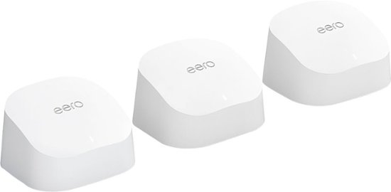 Front Zoom. eero - 6 AX1800 Dual-Band Mesh Wi-Fi 6 System (3-pack) - White.
