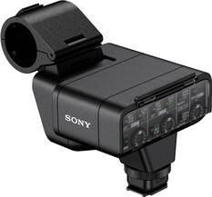 Front. Sony - XLRK3M Dual Channel Digital XLR Adaptor Kit with Shotgun Microphone - Black.