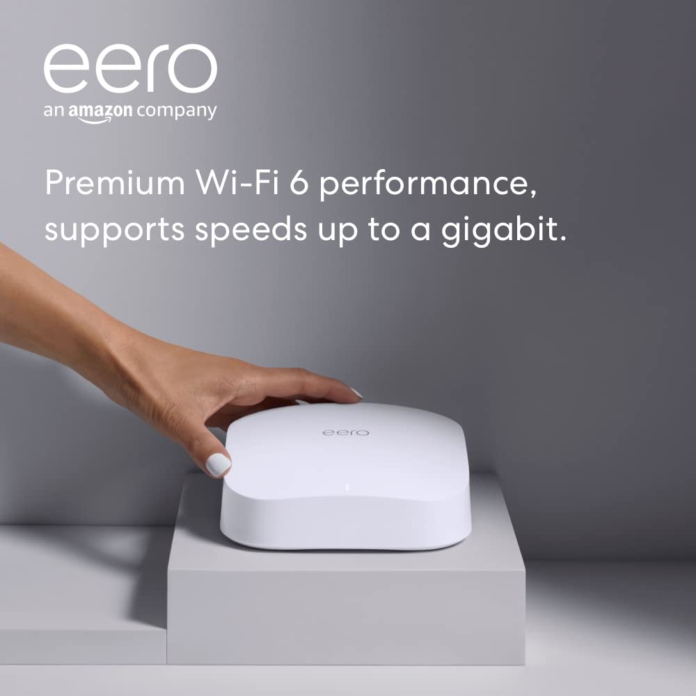 eero 6+ AX3000 Dual-Band Mesh Wi-Fi 6 Router White R010111 - Best Buy