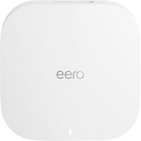 eero - Pro 6 AX4200 Tri-Band Mesh Wi-Fi 6 Router - White - Front_Zoom