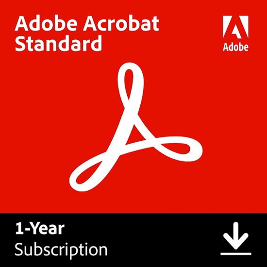 Front Zoom. Adobe - Acrobat Standard DC (1-Year Subscription) - Windows [Digital].