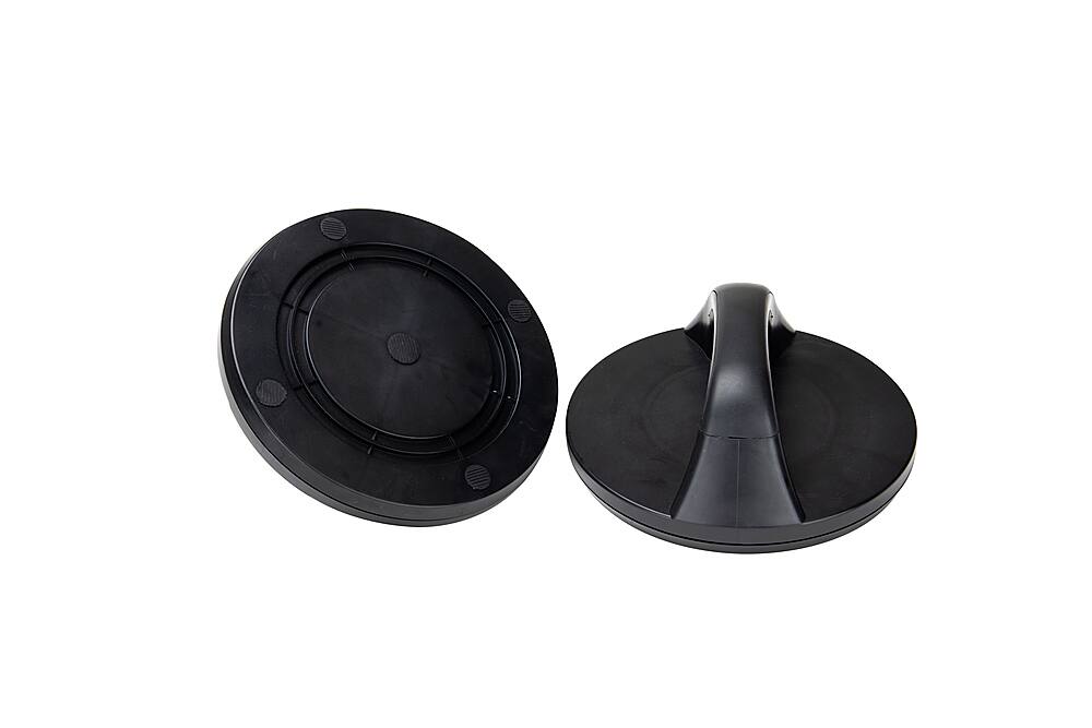 Left View: Mind Reader 2 Pack Ergonomic Push Up Stand - Black