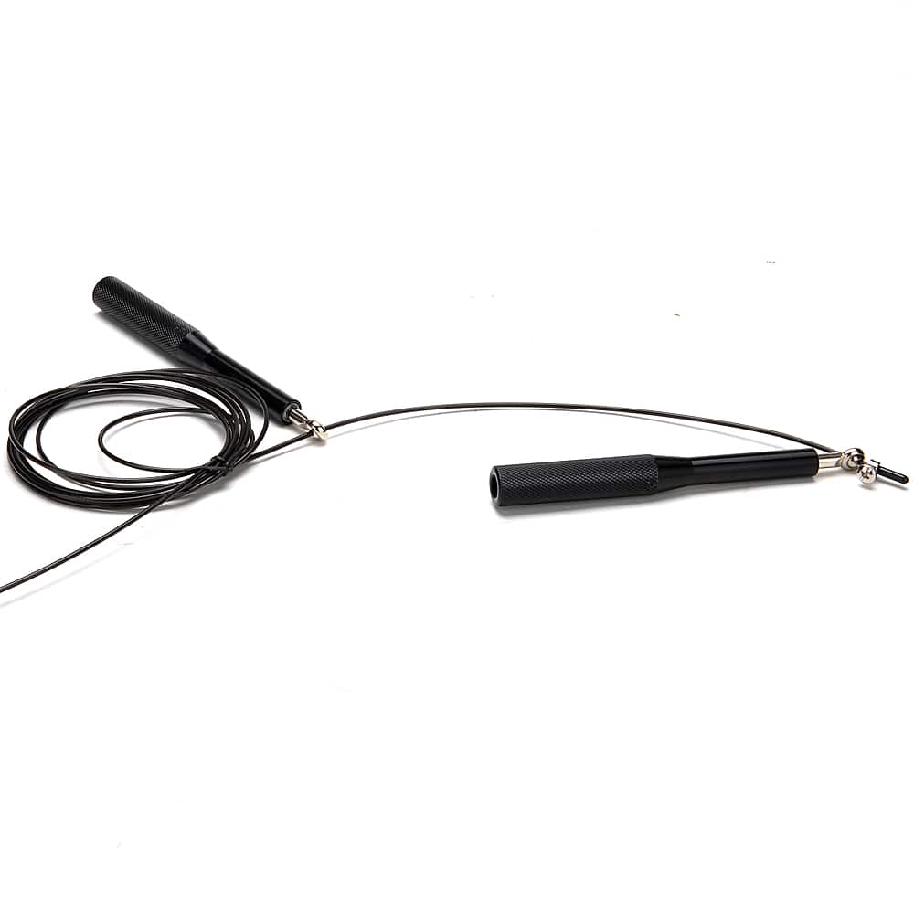 Front. Mind Reader - Mind Reader  Cable Jump Rope with full, rapid 360-degree spin thanks to the integrated ball bearings - Black.