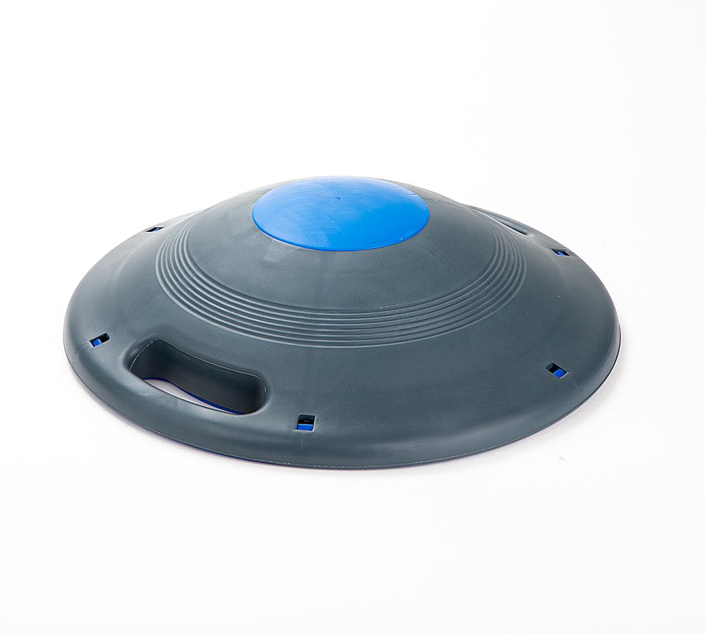 Left View: Mind Reader Wobble Board to Practice Balance - Blue