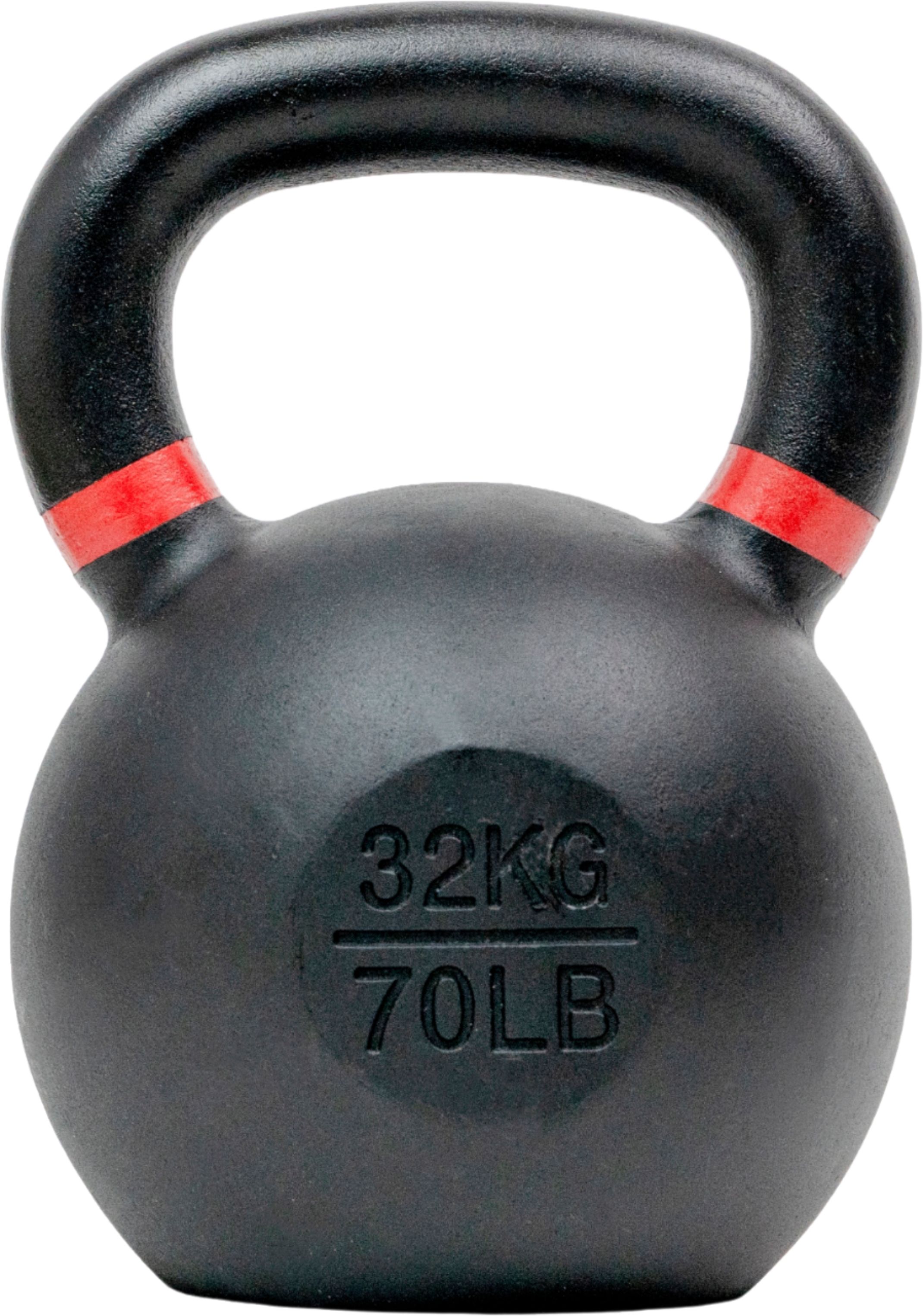 Tru Grit - 70-lb Cast Iron Kettlebell - Black