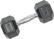 Alt View 11. Tru Grit - 20-lb Hex Rubber Coated Dumbbell Single - Black/Silver.