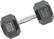 Alt View 11. Tru Grit - 35-lb Hex Rubber Coated Dumbbell Single - Black/Silver.