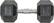 Left. Tru Grit - 35-lb Hex Rubber Coated Dumbbell Single - Black/Silver.