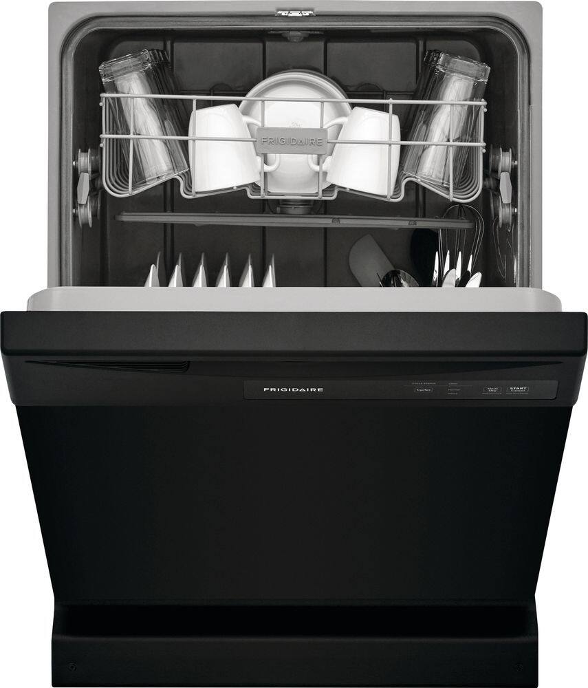 Alt View 21. Frigidaire - Frigidaire 24" Front Control Built-In Dishwasher, 62dba - Black.