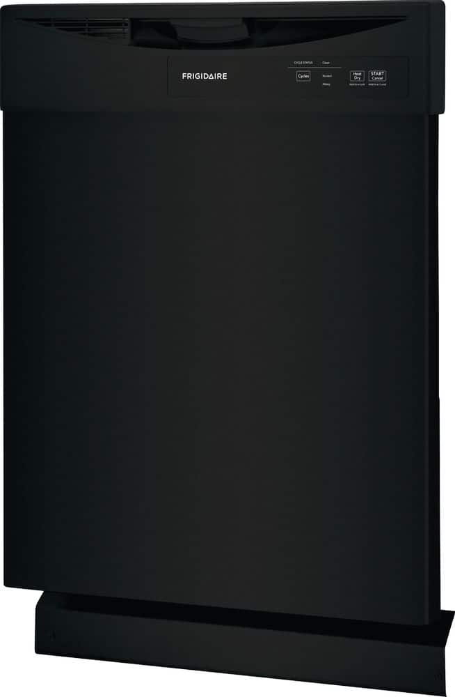 Left. Frigidaire - 24" Front Control Built-In Dishwasher with Energy Saver Dry, 62dba - Black.