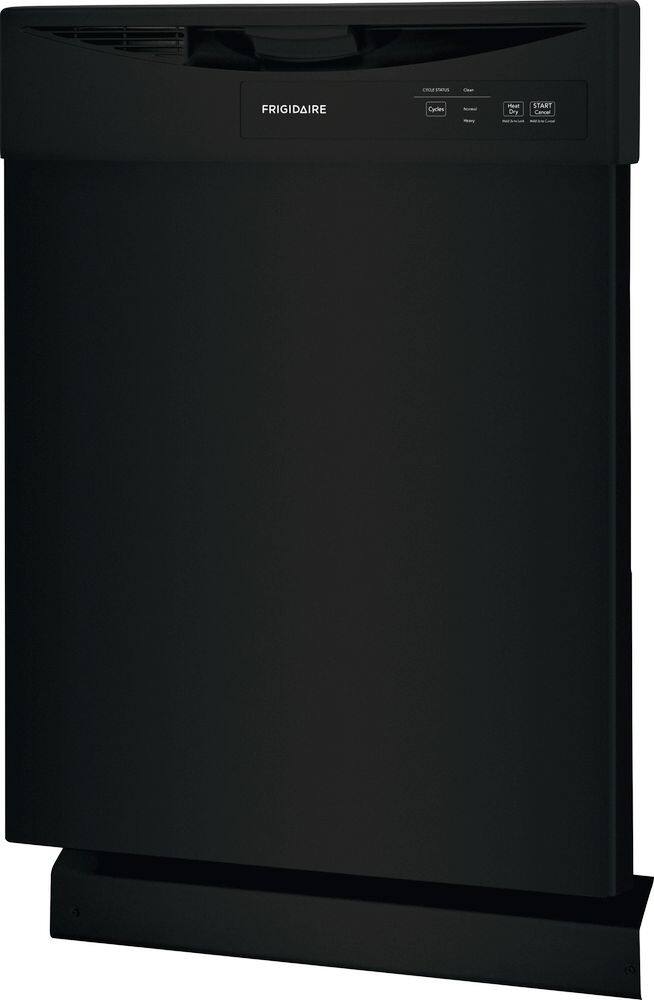 Left. Frigidaire - 24" Front Control Built-In Dishwasher with Energy Saver Dry, 62dba - Black.
