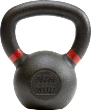 Tru Grit - 20-lb Cast Iron Kettlebell - Black