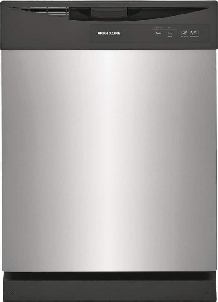 Front. Frigidaire - Frigidaire 24" Front Control Built-In Dishwasher, 62dba - Stainless Steel.