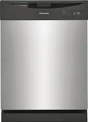 Frigidaire - 24" Front Control Built-In Dishwasher with Energy Saver Dry, 62dba - Stainless Steel - Front_Zoom