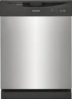 Frigidaire - 24" Front Control Built-In Dishwasher with Energy Saver Dry, 62dba - Stainless Steel