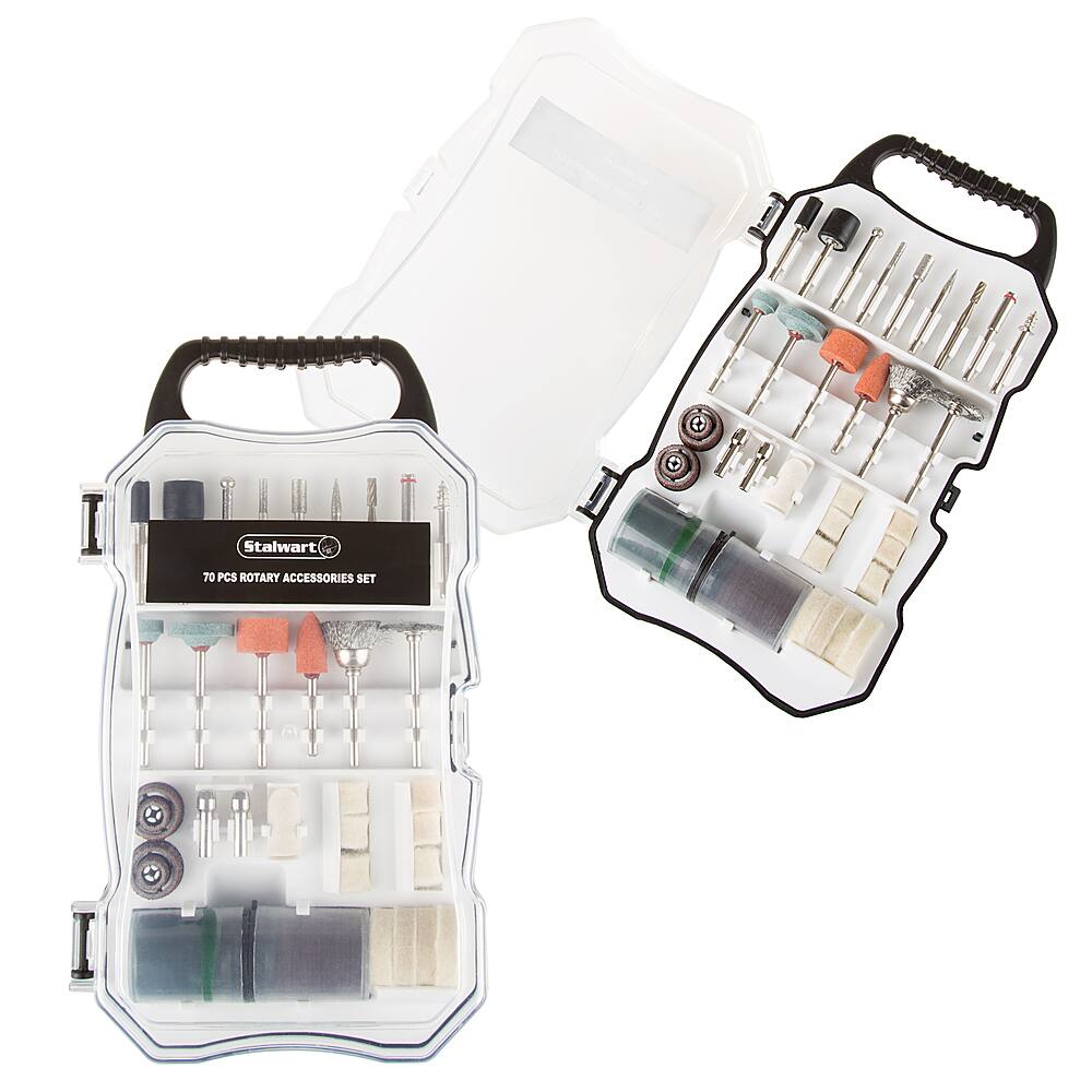 Alt View 11. Stalwart - Stalwart 70 Piece Rotary Tool Accessory Kit - Steel.
