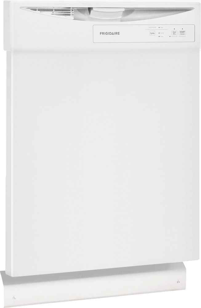 Angle View: GE - 24" Front Control Built-In Dishwasher with 3rd Rack, 50 dBA - White