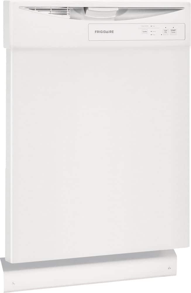 Angle. Frigidaire - 24" Front Control Built-In Dishwasher with Energy Saver Dry, 62dba - White.