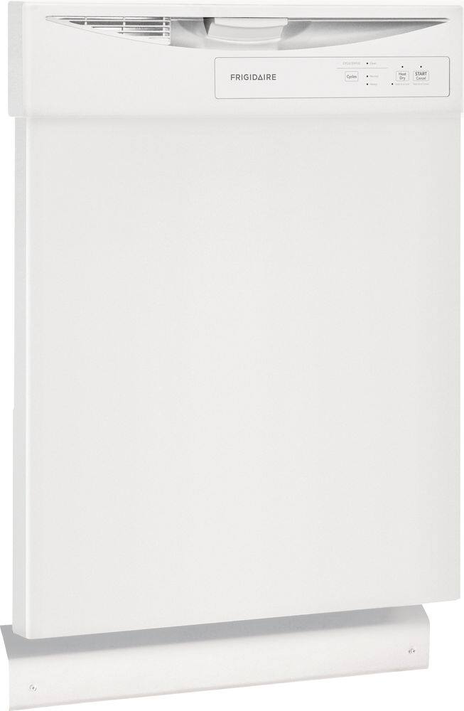 Angle. Frigidaire - 24" Front Control Built-In Dishwasher with Energy Saver Dry, 62dba - White.