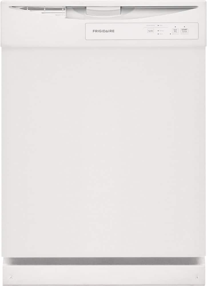 Frigidaire - 24" Front Control Built-In Dishwasher with Energy Saver Dry, 62dba - White - Front_Zoom