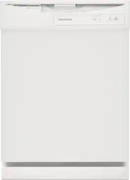 Frigidaire - 24" Front Control Built-In Dishwasher with Energy Saver Dry, 62dba - White