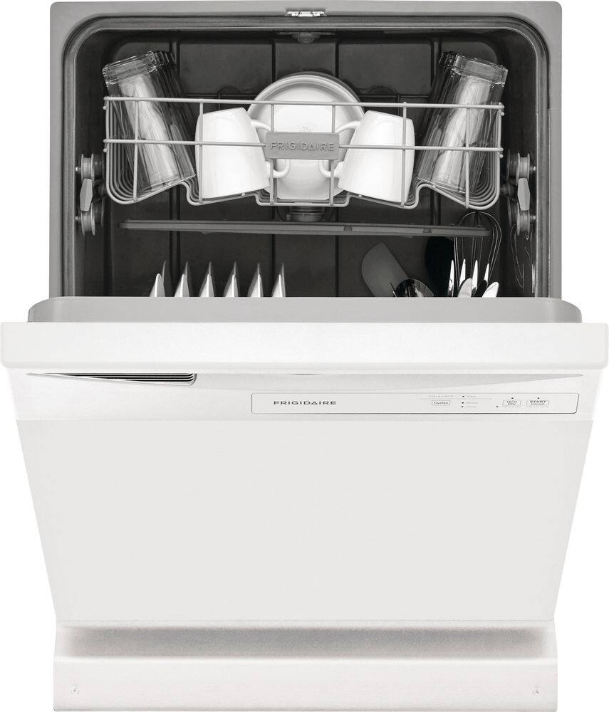 Alt View 20. Frigidaire - Frigidaire 24" Front Control Built-In Dishwasher, 62dba - White.
