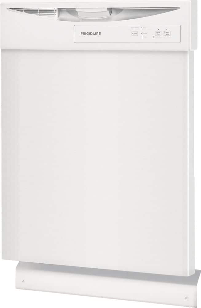 Left. Frigidaire - 24" Front Control Built-In Dishwasher with Energy Saver Dry, 62dba - White.
