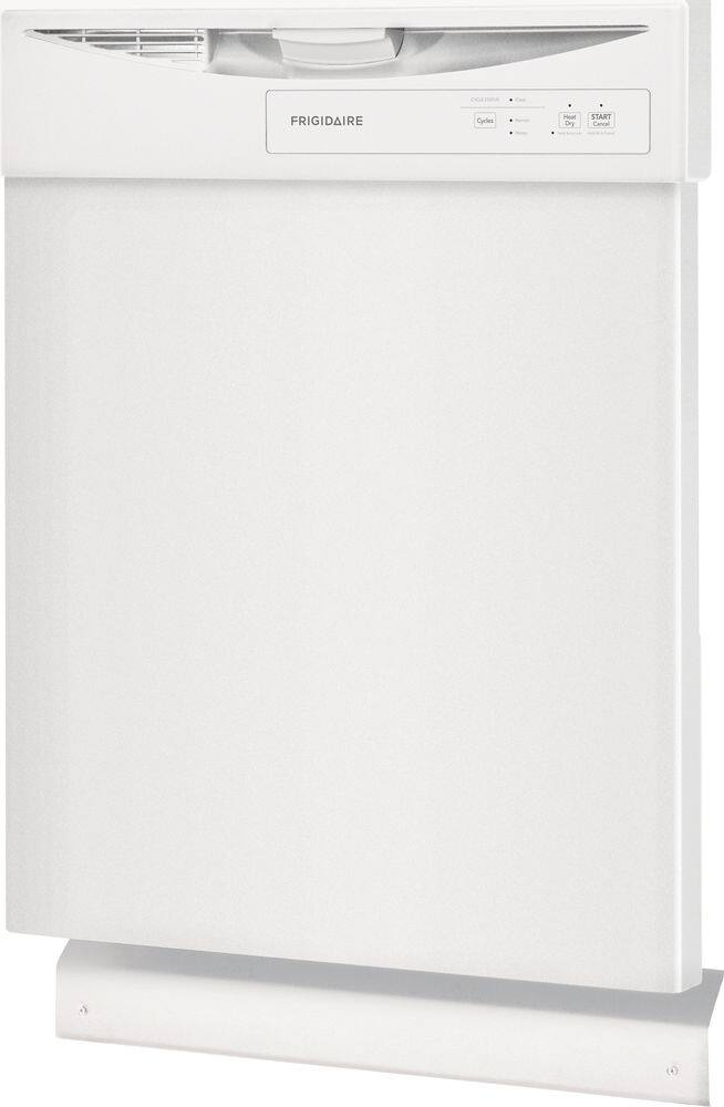 Left. Frigidaire - 24" Front Control Built-In Dishwasher with Energy Saver Dry, 62dba - White.