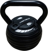 Tru Grit - 20-lb Adjustable Kettlebell - Black - Front_Zoom