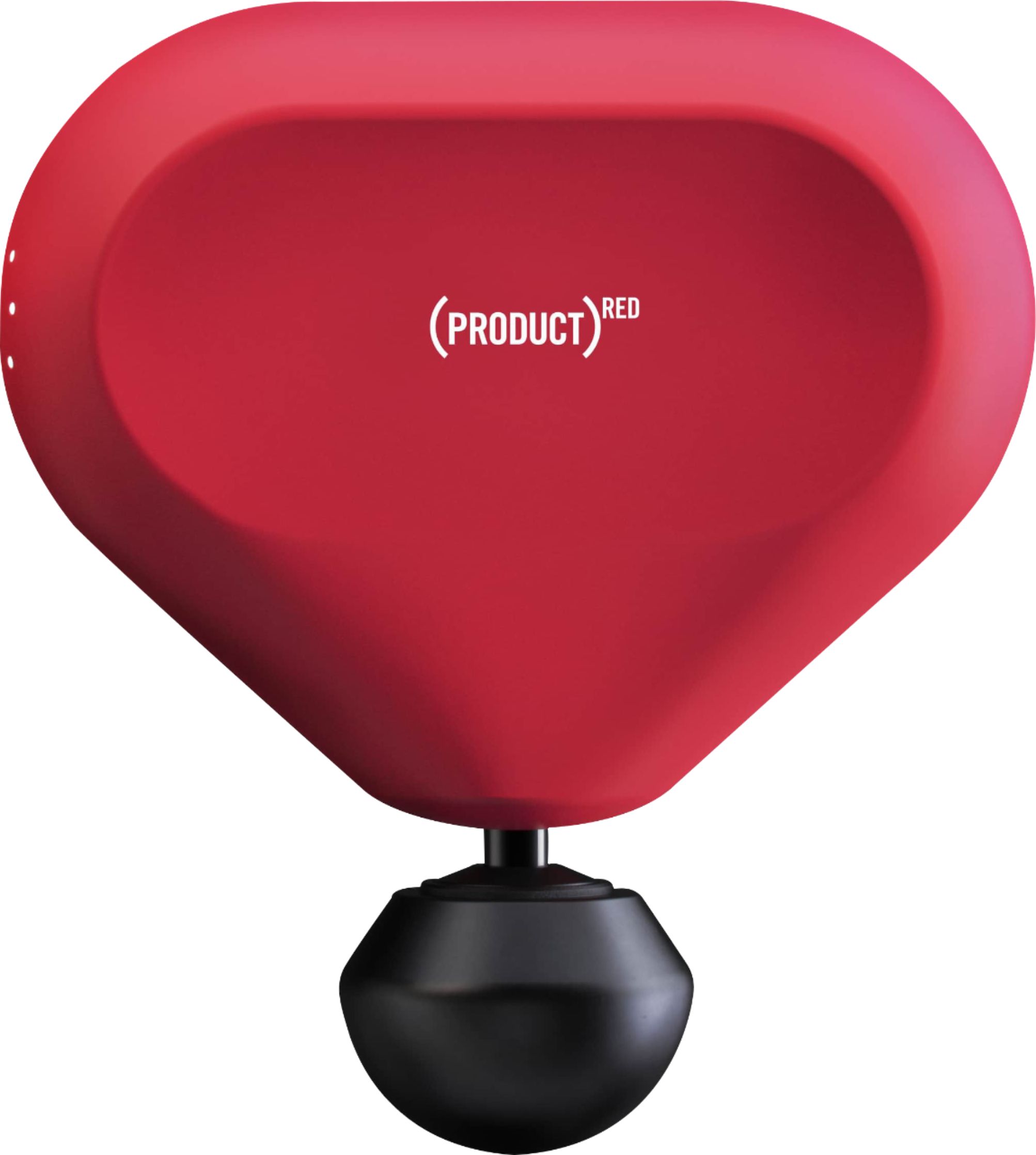 Left View: Therabody - Theragun mini Handheld Percussive Massage Device (Latest Model) with Travel Case - Red