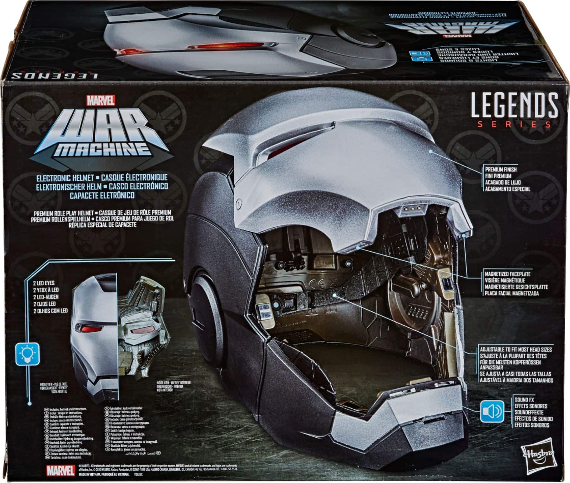 Alt View 13. Marvel - Marvel Legends Series War Machine Electronic Helmet.