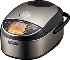 Zojirushi - 5.5 Cup Pressure Induction Heating Rice Cooker - Stainless Steel Black - Angle_Zoom